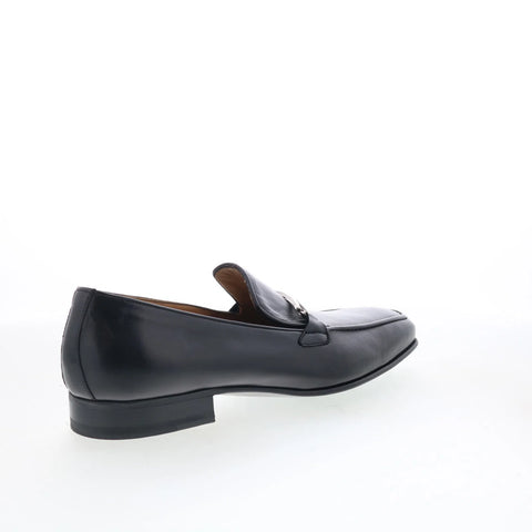 Pastori by Di Bianco Geta Mens Black Leather Loafers & Slip Ons Casual Shoes