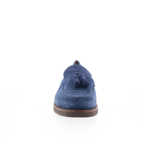 Pastori by Di Bianco Gordian Mens Blue Suede Loafers & Slip Ons Casual Shoes