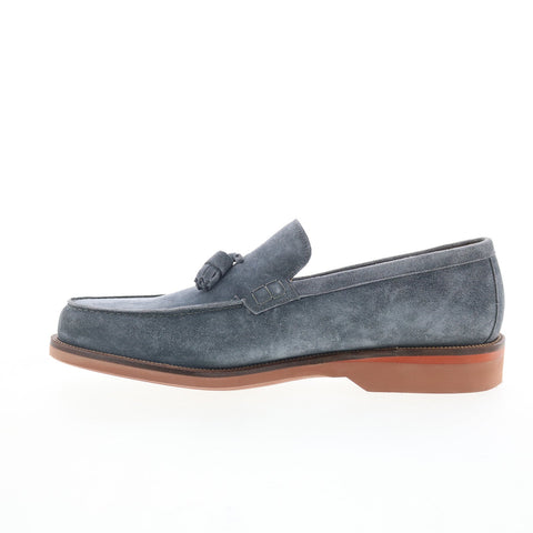 Pastori by Di Bianco Gordian Mens Gray Suede Loafers & Slip Ons Casual Shoes