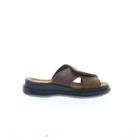 Hitchcock Slide Sandal H56-41-3 Mens Brown Extra Wide 3E Slides Sandals Shoes