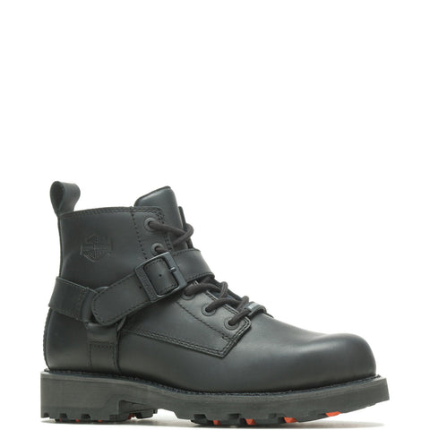 Harley-Davidson Bullard D50000 Mens Black Leather Lace Up Motorcycle Boots