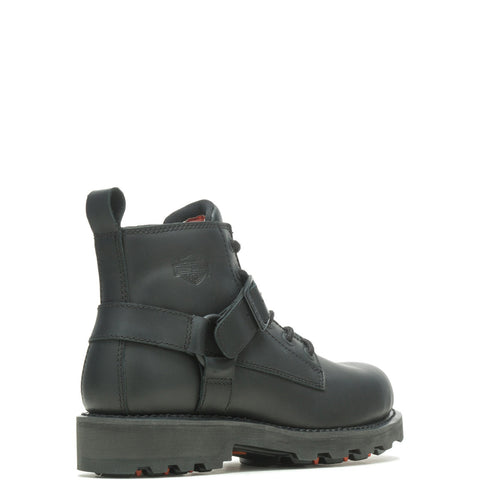Harley-Davidson Bullard D50000 Mens Black Leather Lace Up Motorcycle Boots