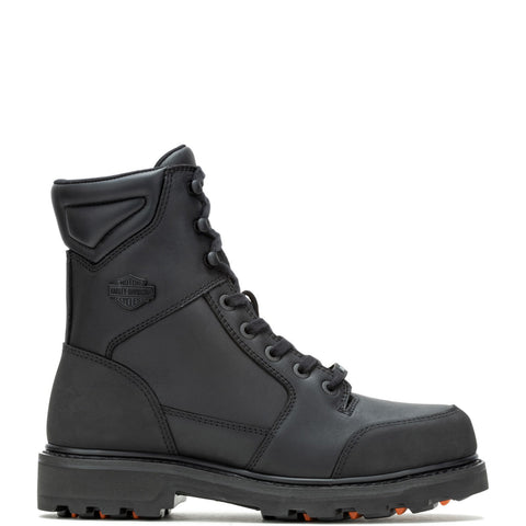 Harley-Davidson Brockman D50001 Mens Black Leather Lace Up Motorcycle Boots