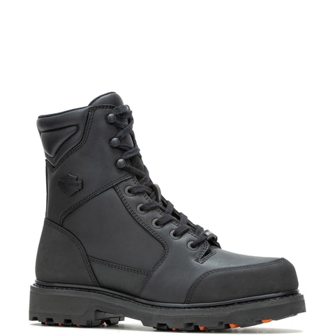 Harley-Davidson Brockman D50001 Mens Black Leather Lace Up Motorcycle Boots