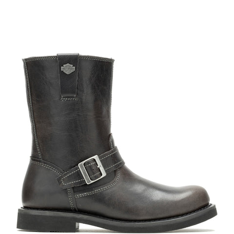 Harley-Davidson Dallam 8" Engineer D93849 Mens Gray Leather Motorcycle Boots
