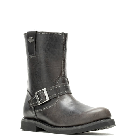 Harley-Davidson Dallam 8" Engineer D93849 Mens Gray Leather Motorcycle Boots