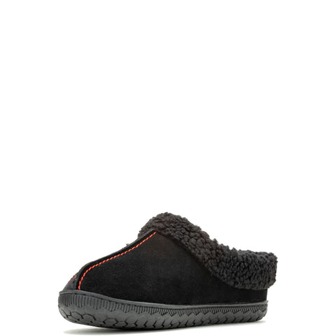 Harley-Davidson Cosgrove Flame D93857 Mens Black Suede Slippers Clogs Shoes