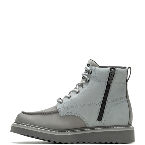 Harley-Davidson Beau D93858 Mens Gray Leather Zipper Motorcycle Boots