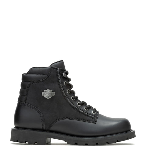 Harley-Davidson Clarkson D93862 Mens Black Leather Lace Up Motorcycle Boots