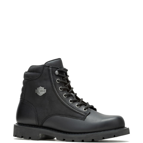 Harley-Davidson Clarkson D93862 Mens Black Leather Lace Up Motorcycle Boots