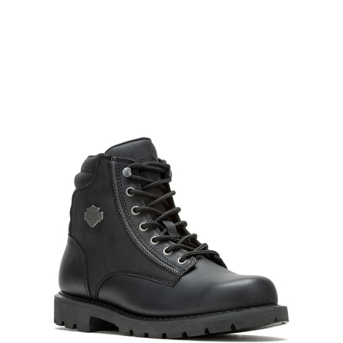Harley-Davidson Clarkson D93862 Mens Black Leather Lace Up Motorcycle Boots
