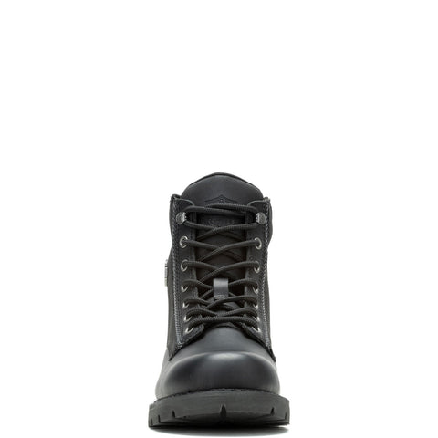 Harley-Davidson Clarkson D93862 Mens Black Leather Lace Up Motorcycle Boots