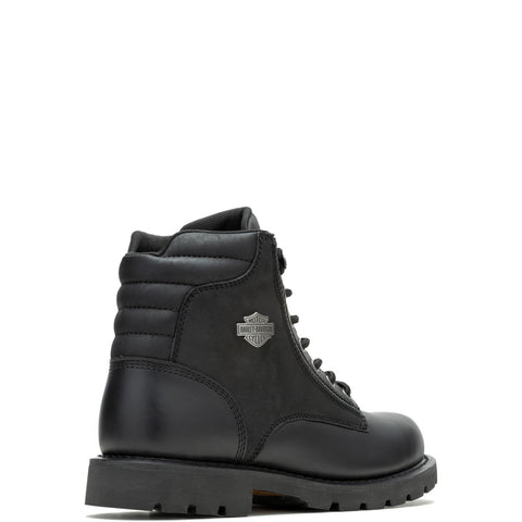Harley-Davidson Clarkson D93862 Mens Black Leather Lace Up Motorcycle Boots