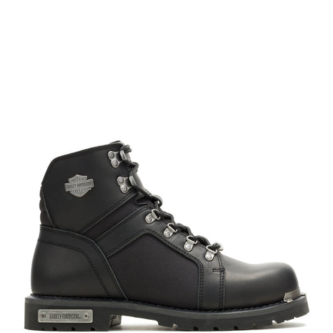 Harley-Davidson Edgefield D93885 Mens Black Leather Motorcycle Boots