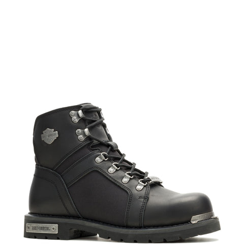 Harley-Davidson Edgefield D93885 Mens Black Leather Motorcycle Boots