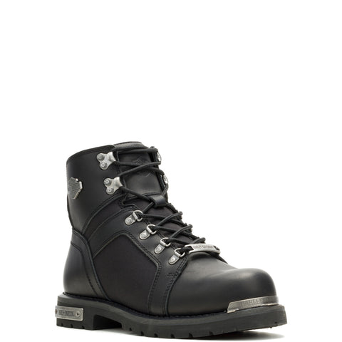 Harley-Davidson Edgefield D93885 Mens Black Leather Motorcycle Boots