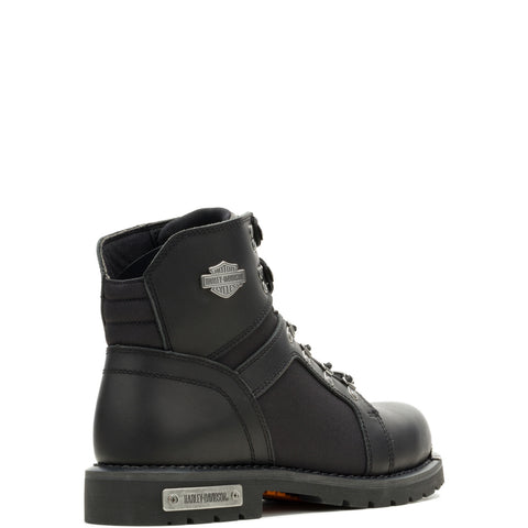 Harley-Davidson Edgefield D93885 Mens Black Leather Motorcycle Boots