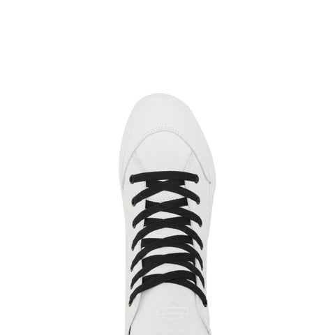 Harley-Davidson Nathan D93901 Mens White Leather Lifestyle Sneakers Shoes
