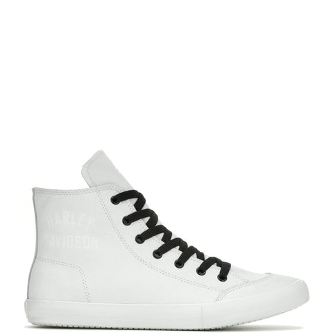 Harley-Davidson Nathan D93901 Mens White Leather Lifestyle Sneakers Shoes