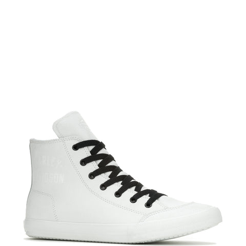Harley-Davidson Nathan D93901 Mens White Leather Lifestyle Sneakers Shoes