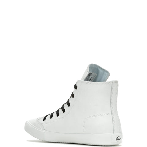Harley-Davidson Nathan D93901 Mens White Leather Lifestyle Sneakers Shoes