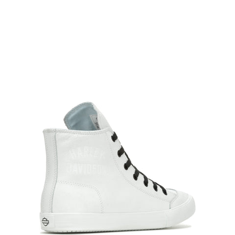 Harley-Davidson Nathan D93901 Mens White Leather Lifestyle Sneakers Shoes