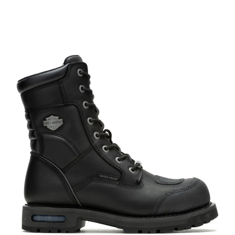 Harley-Davidson Richfield  10" WP Lace DE D96121 Mens Black Motorcycle Boots