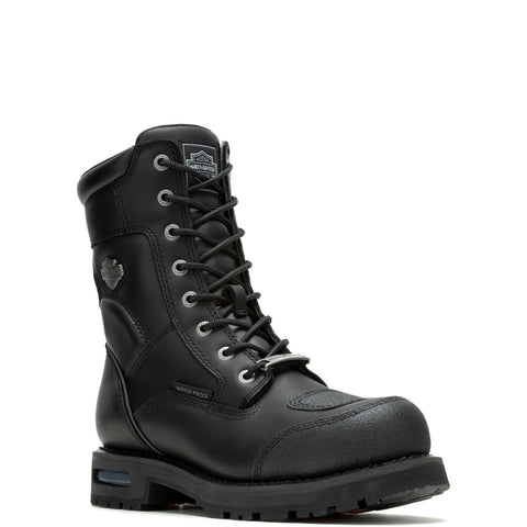 Harley-Davidson Richfield  10" WP Lace DE D96121 Mens Black Motorcycle Boots