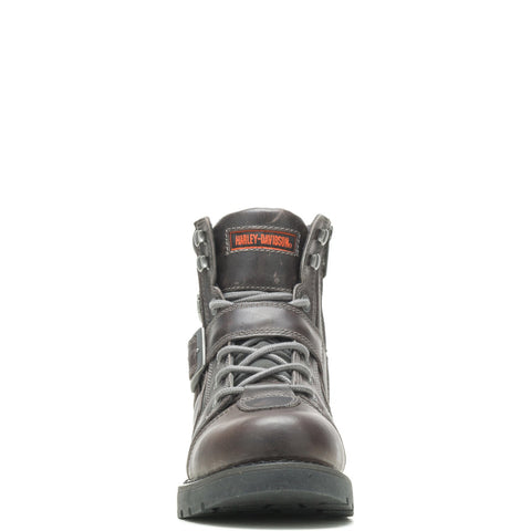 Harley-Davidson Brake Buckle Flash D96273 Mens Gray Zipper Motorcycle Boots