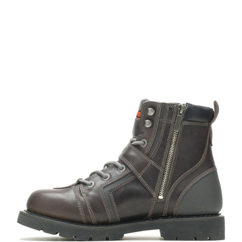 Harley-Davidson Brake Buckle Flash D96273 Mens Gray Zipper Motorcycle Boots