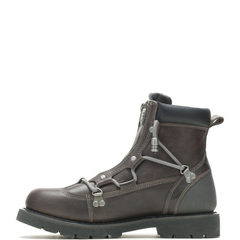 Harley-Davidson Brake Light Flash D96275 Mens Gray Leather Motorcycle Boots