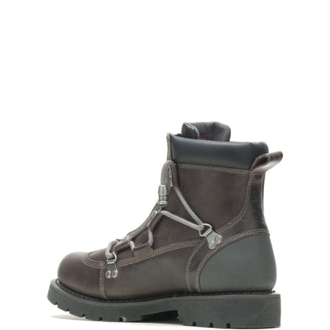 Harley-Davidson Brake Light Flash D96275 Mens Gray Leather Motorcycle Boots