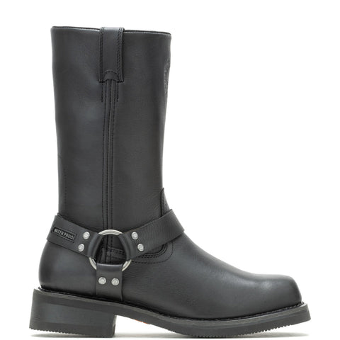 Harley-Davidson Hustin Skull D96294 Mens Black Leather Motorcycle Boots