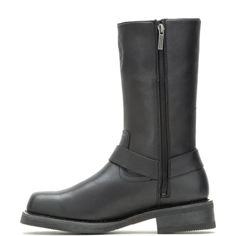 Harley-Davidson Hustin Skull D96294 Mens Black Leather Motorcycle Boots