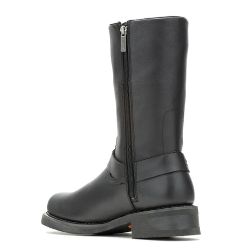 Harley-Davidson Hustin Skull D96294 Mens Black Leather Motorcycle Boots