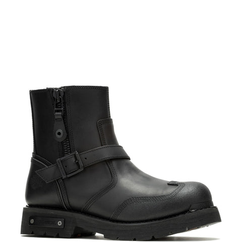 Harley-Davidson Hadan 6" D96296 Mens Black Leather Lace Up Motorcycle Boots