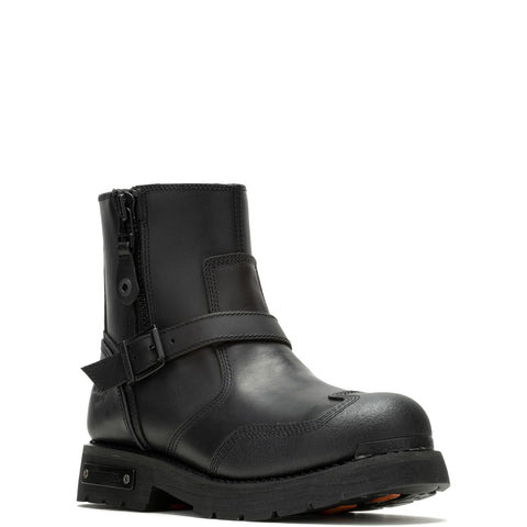 Harley-Davidson Hadan 6" D96296 Mens Black Leather Lace Up Motorcycle Boots