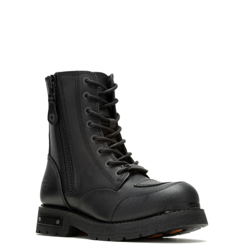 Harley-Davidson Hadan 7" D96297 Mens Black Leather Lace Up Motorcycle Boots