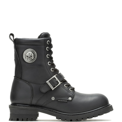 Harley-Davidson Faded Glory Skull D96299 Mens Black Motorcycle Boots