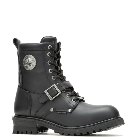 Harley-Davidson Faded Glory Skull D96299 Mens Black Motorcycle Boots
