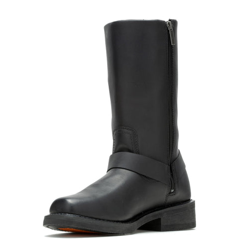 Harley-Davidson Hustin D96310 Mens Black Leather Zipper Motorcycle Boots