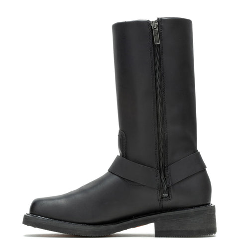 Harley-Davidson Hustin D96310 Mens Black Leather Zipper Motorcycle Boots