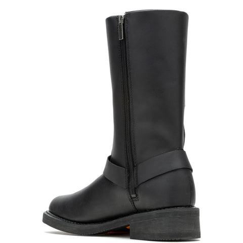 Harley-Davidson Hustin D96310 Mens Black Leather Zipper Motorcycle Boots