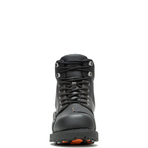 Harley-Davidson Shrader D96311 Mens Black Leather Lace Up Motorcycle Boots