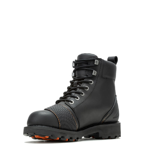Harley-Davidson Shrader D96311 Mens Black Leather Lace Up Motorcycle Boots