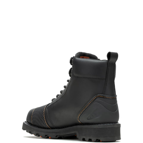 Harley-Davidson Shrader D96311 Mens Black Leather Lace Up Motorcycle Boots