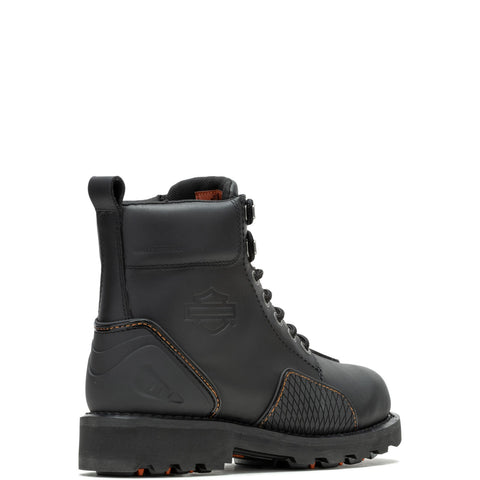 Harley-Davidson Shrader D96311 Mens Black Leather Lace Up Motorcycle Boots