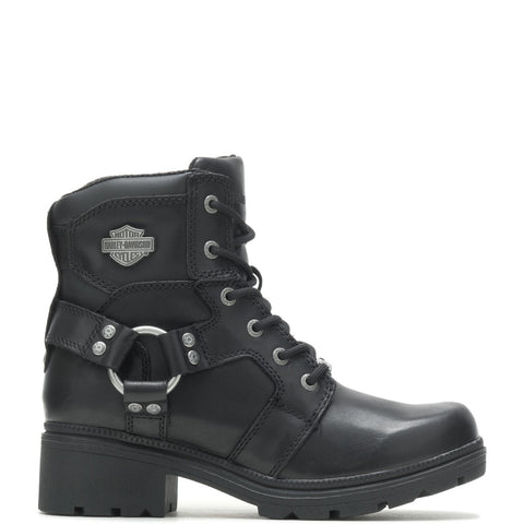 Harley-Davidson Jocelyn 6" Lace Up D83775 Womens Black Motorcycle Boots