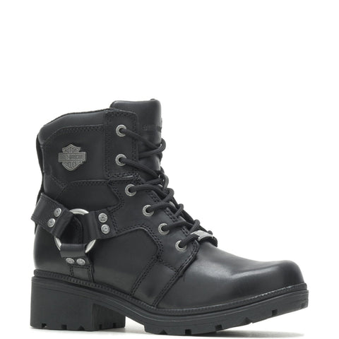 Harley-Davidson Jocelyn 6" Lace Up D83775 Womens Black Motorcycle Boots