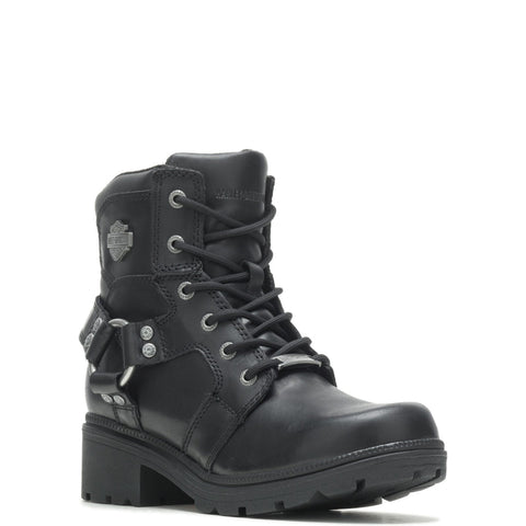 Harley-Davidson Jocelyn 6" Lace Up D83775 Womens Black Motorcycle Boots